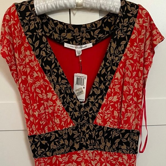 NWT Diane von Furstenberg Silk Jersey Dress,  10 - Picture 1 of 5
